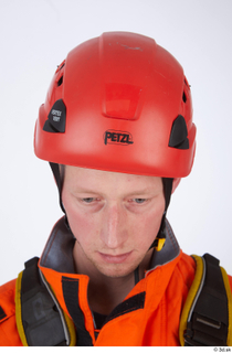 Sam Atkins Firemen in Orange Covealls Details head helmet 0005.jpg